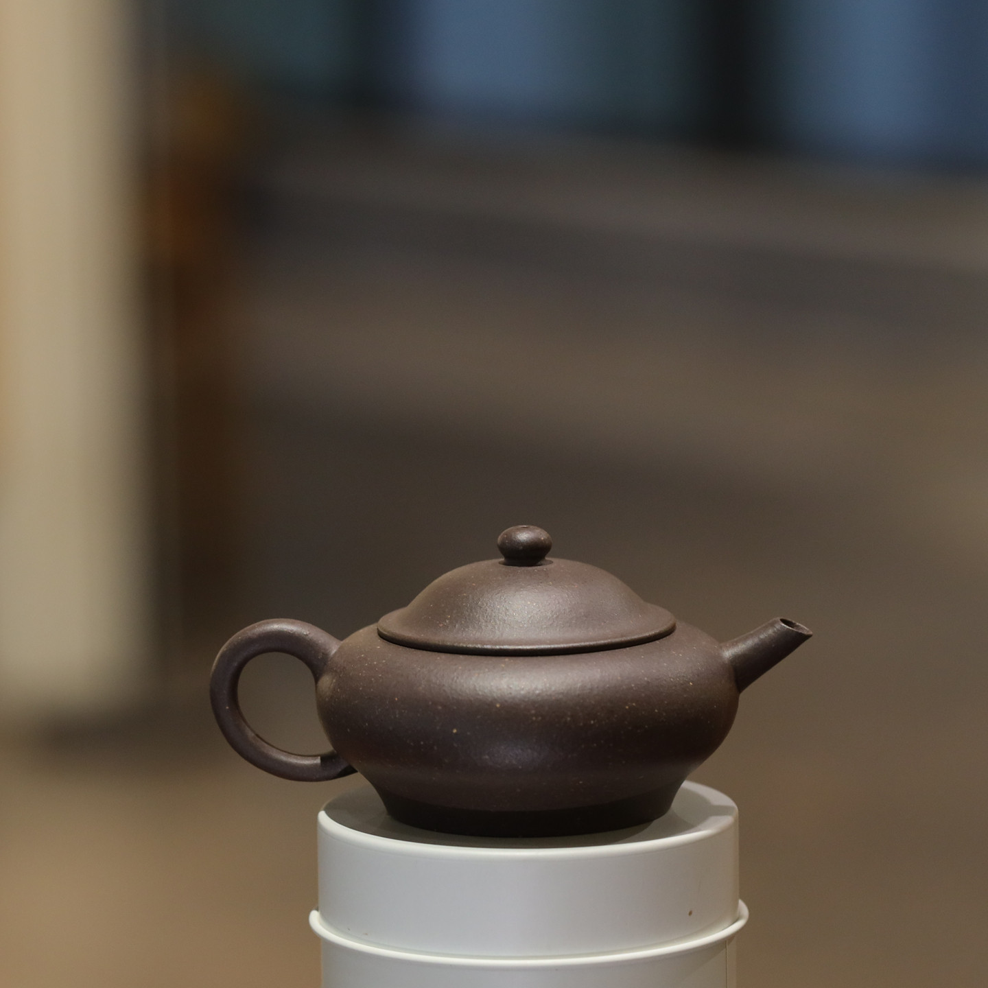 宜兴紫砂 指砂记 黄龙山原矿天青大水潭紫泥 80cc玩珠 小容量泡茶