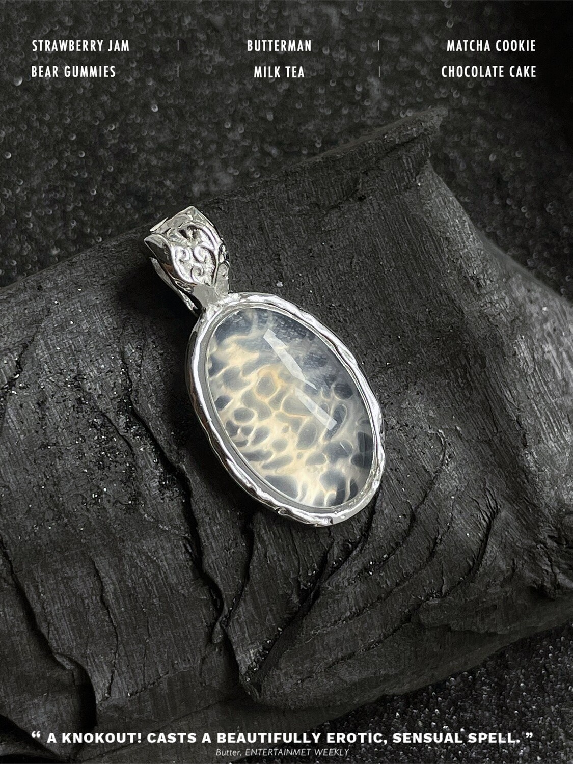 BAOJIA HAUTE COUTURE S  중공 당나라 잔디 패턴 열매 젤리 펜던트 여성 전용 펜던트 패션 다목적 목걸이 쥬얼리