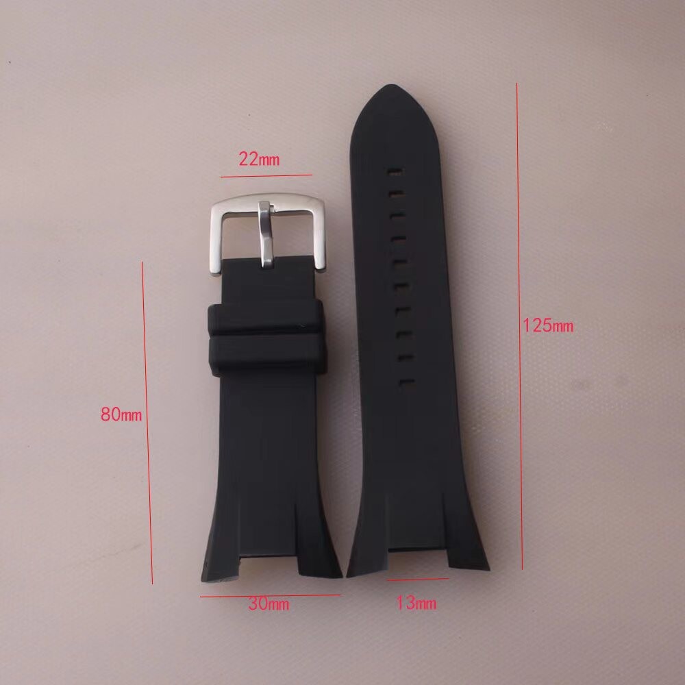 适配Armani阿玛尼AX1803/AX1802/AX1050系列男凹口防水硅胶手表带
