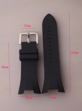 适配Armani阿玛尼AX1803/AX1802/AX1050系列男凹口防水硅胶手表带