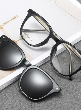 近视磁吸墨镜度数开车偏光复古
