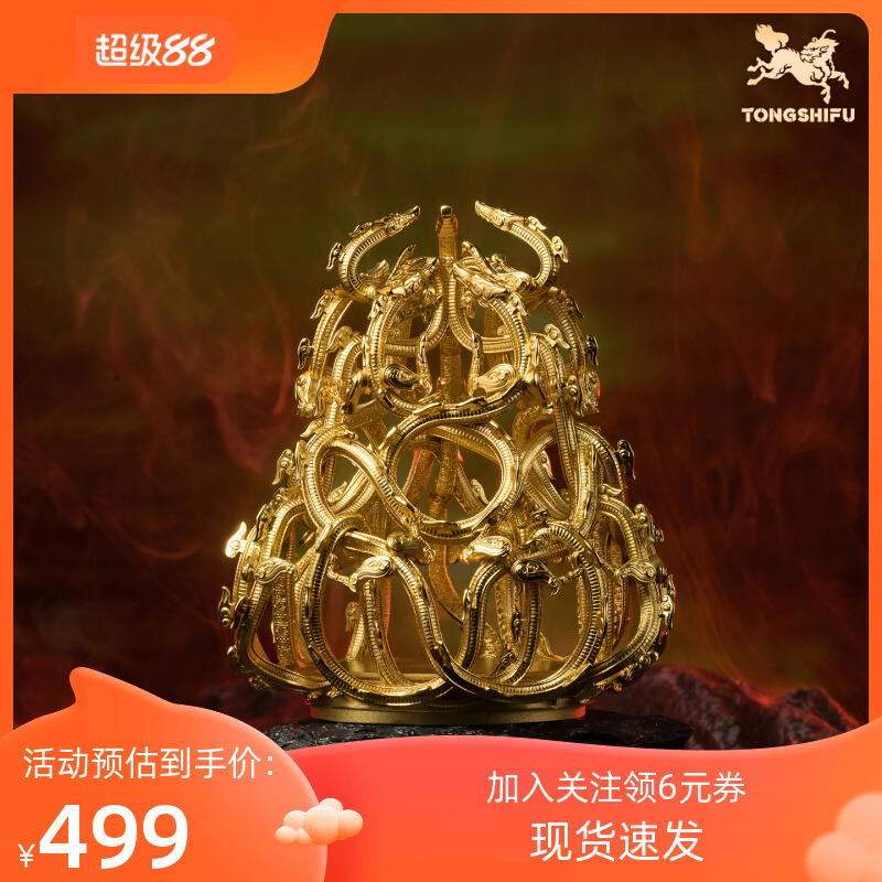 现货铜师傅《哪吒之魔童闹海》正版授权九龙神火罩潮玩铜摆件周边