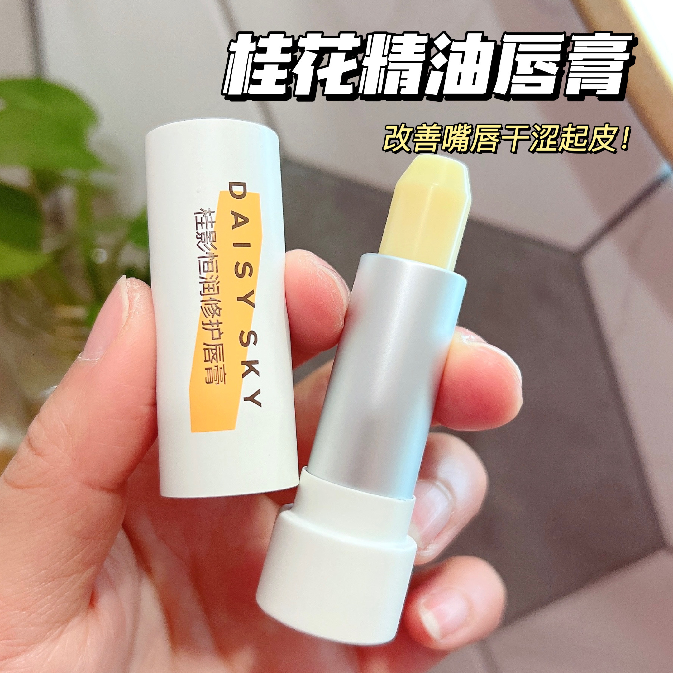 雏菊的天空桂影润唇膏唇部打底