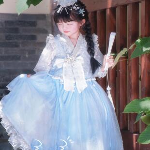 朝鲜族服装女童汉服连衣裙儿童少数民族衣服延吉公主裙套装演出服