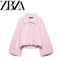 ZR Spring New Arrival ZA Women's Fashion European & American Style Balloon Sleeve Bomber Jacket Coat 4344169