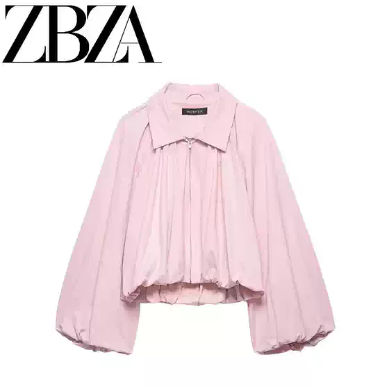 ZR Spring New Arrival ZA Women's Fashion European & American Style Balloon Sleeve Bomber Jacket Coat 4344169