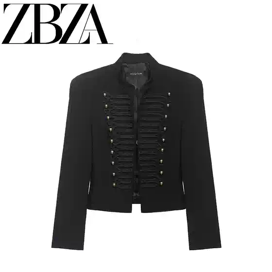 ZR Spring New Arrival ZA Women's European & American Fashion Tailored Blazer with Padded Shoulders 4840798800