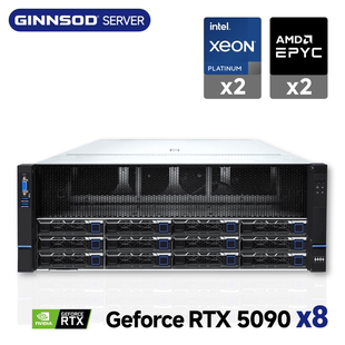 SERVER│八卡5090 32G机架式AI模型推理微调本地部署IDC 4U服务器