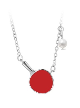 国潮时尚轻奢乒乓球拍项链