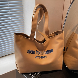 日本代购 大容量单肩包百搭学生上课托特包通勤 帆布包包女2025新款