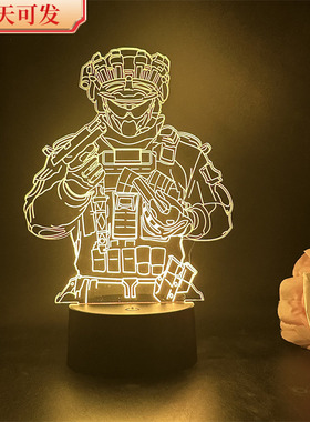 现货三角洲行动威龙麦晓雯赛伊德图标曼德尔砖手办周边模型小夜灯