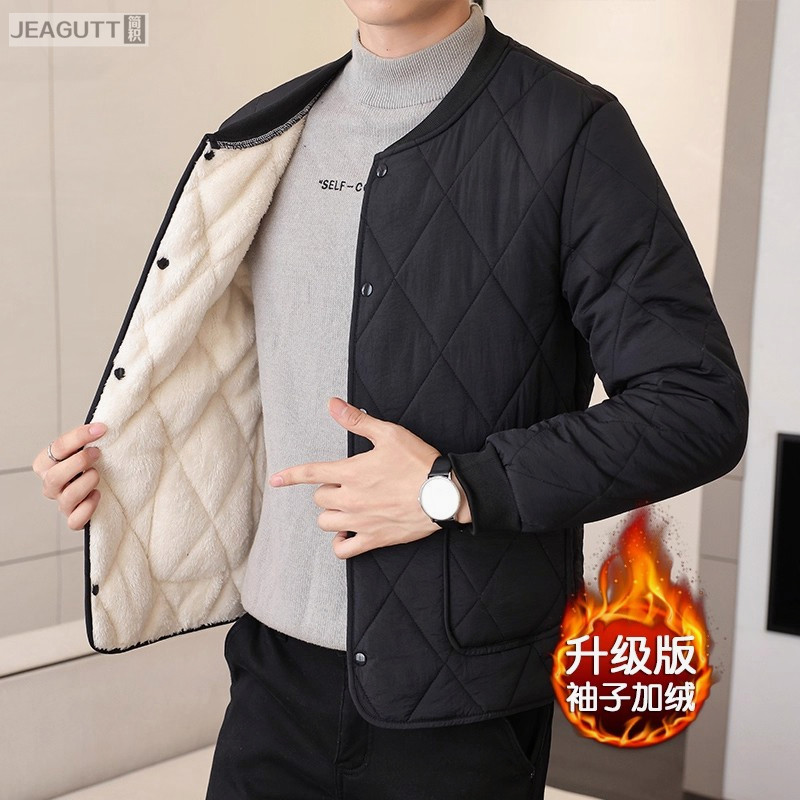 秋冬新款男士轻薄羽绒棉服内穿保暖内胆棉衣中青年加绒加厚小棉袄