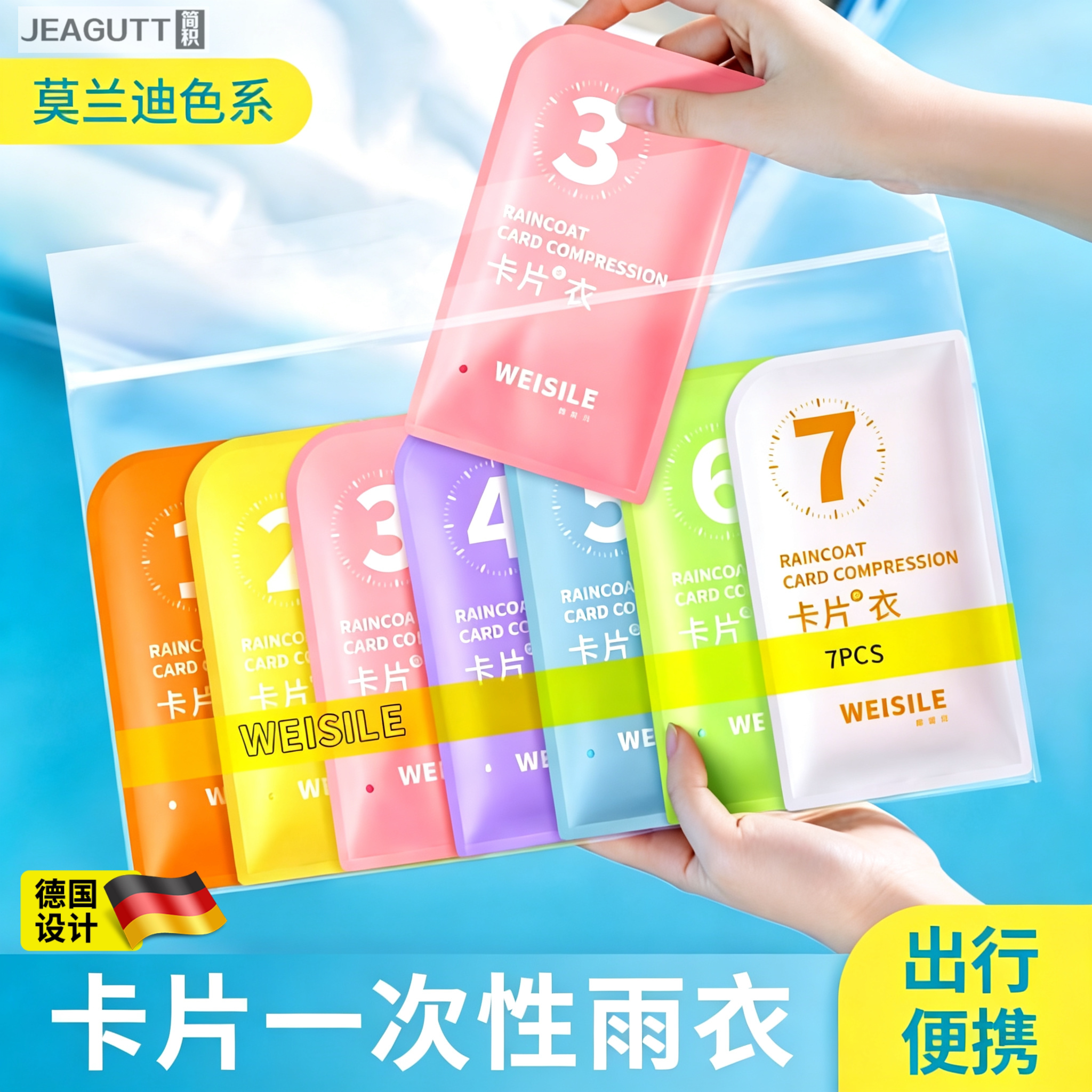 一次性卡片加厚防暴雨便携雨披