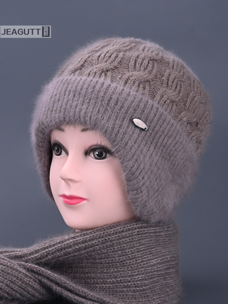 帽子女冬天老年人奶奶加绒厚保暖