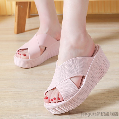 jeagutt简积坡跟拖鞋女送运费险