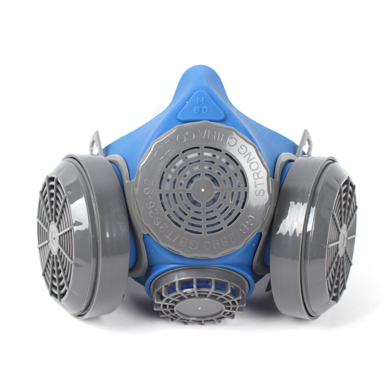 思创硅胶双罐防毒面具罩综合防毒gb2626-2006gb2890-2009苯氯甲烷