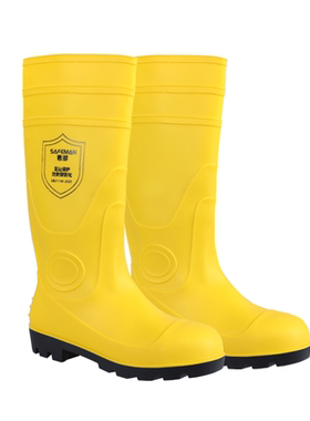 君御sf6耐酸碱耐磨GB21148GB20265PVC防砸防穿刺消防防化靴双钢靴