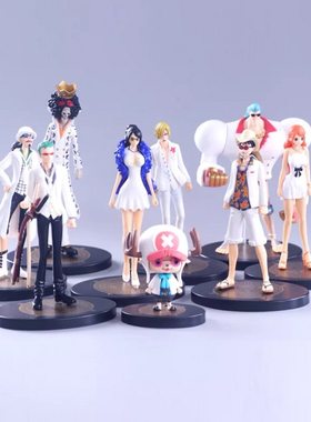 海贼新黄金城剧场版gold9款白衣海贼路飞 索隆娜美手办模型摆件