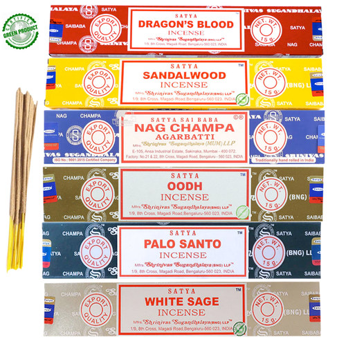赛巴巴Satya进口香手工鼠尾草黄花香龙血沉香檀香圣木香薰