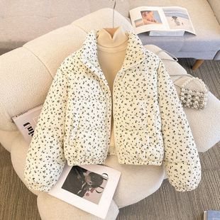 今年流行爆款女装高端灯芯绒碎花棉服冬季加厚羽绒棉衣保暖外套袄