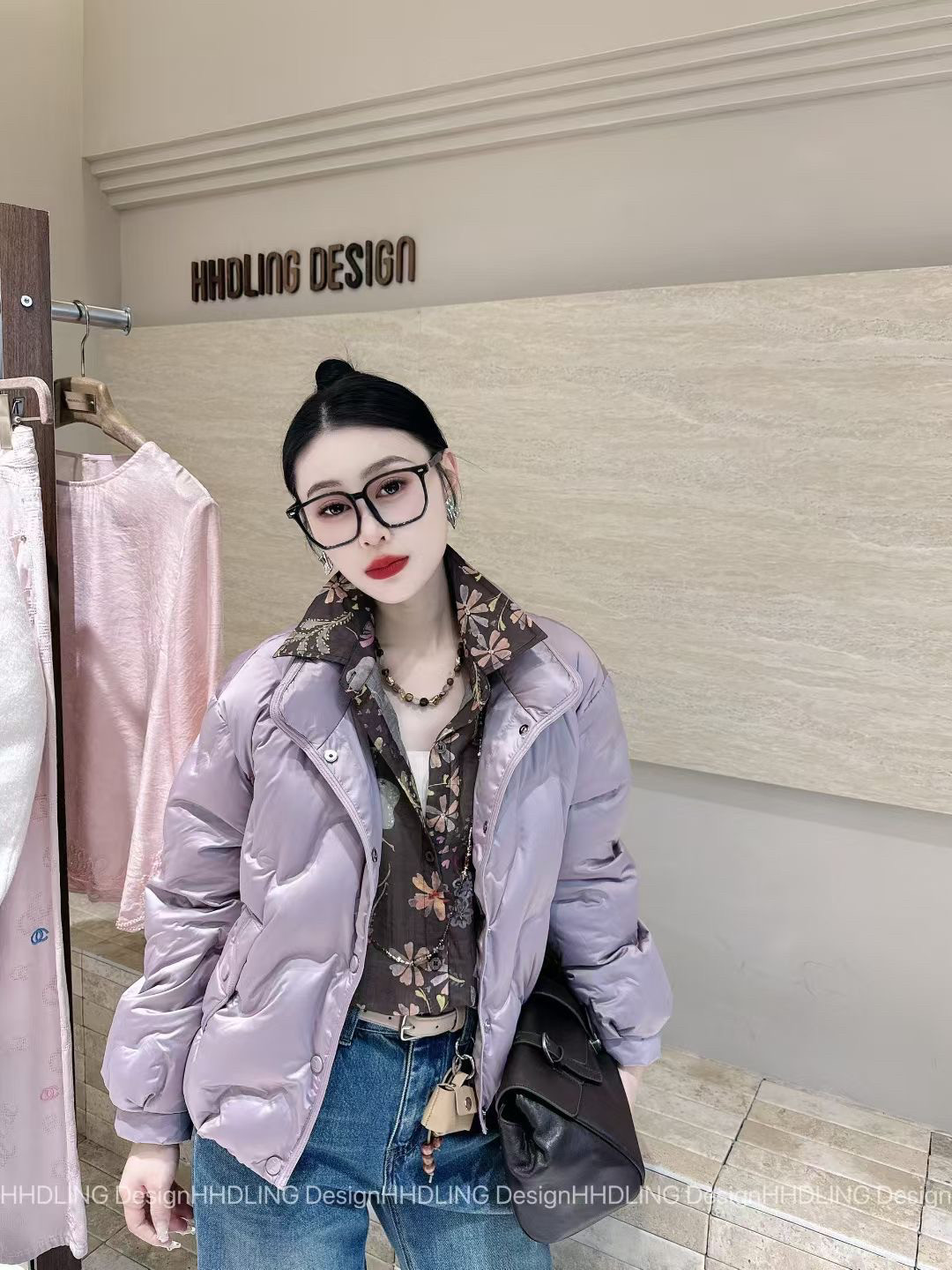 NOHASHTAG 2026冬季新韩版时尚百搭显瘦潮翻领长袖短款羽绒服外套