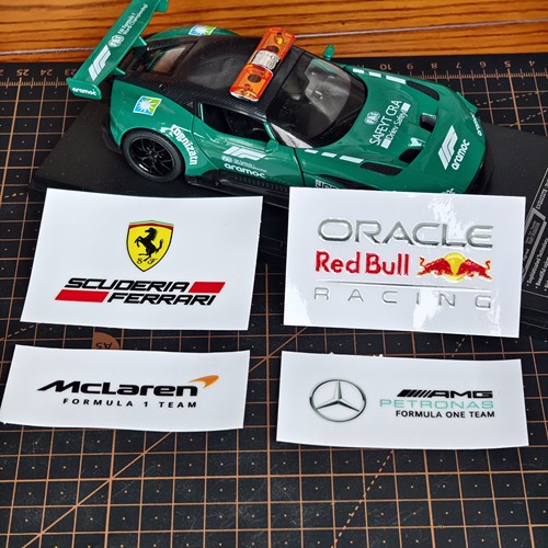 F1贴纸红牛梅奔镂空水晶标 摩托车单车笔记本耳机贴纸 车队周边
