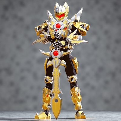 铠甲勇士帝皇侠手办铠魂成品模型