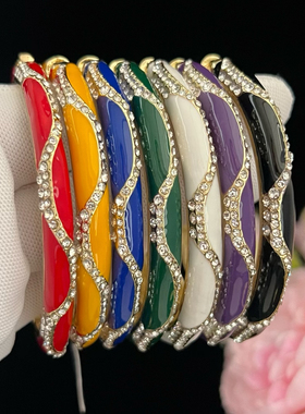 镶钻北京特色景泰蓝手镯女生合金