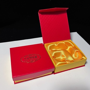 北京景泰蓝手镯礼盒包装盒镯子新款高档通用款红色天地盖包装盒空