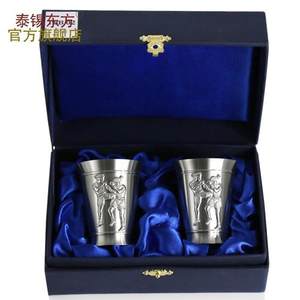 泰锡东方锡器OrientalPewter酒盅白酒口杯【泰拳】礼盒一对装锡9