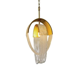 美式 流苏造型吧台餐厅吊灯 轻奢卧室床头水晶小吊灯设计师创意个性