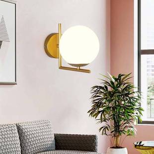 壁灯卧室床头灯现代简约led金色北欧轻奢过道炫光走廊墙壁过道灯