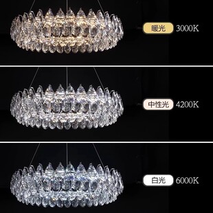 轻奢水晶吊灯客厅主灯意式 大气高级感设计师创意简约奢华餐厅灯具