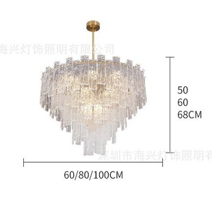 后现代轻奢客厅吊灯手工玻璃餐厅卧室灯别墅复式 楼样板房吊灯批发