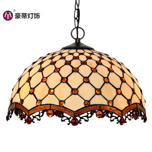 厂家直销 饰单头吊灯 16寸宫廷珠帘帝凡尼吊灯客厅卧室灯玻璃装
