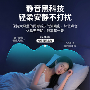 卧室隐形风扇灯中古奶油客厅餐厅全光谱电风扇吊灯一体吊扇灯412L