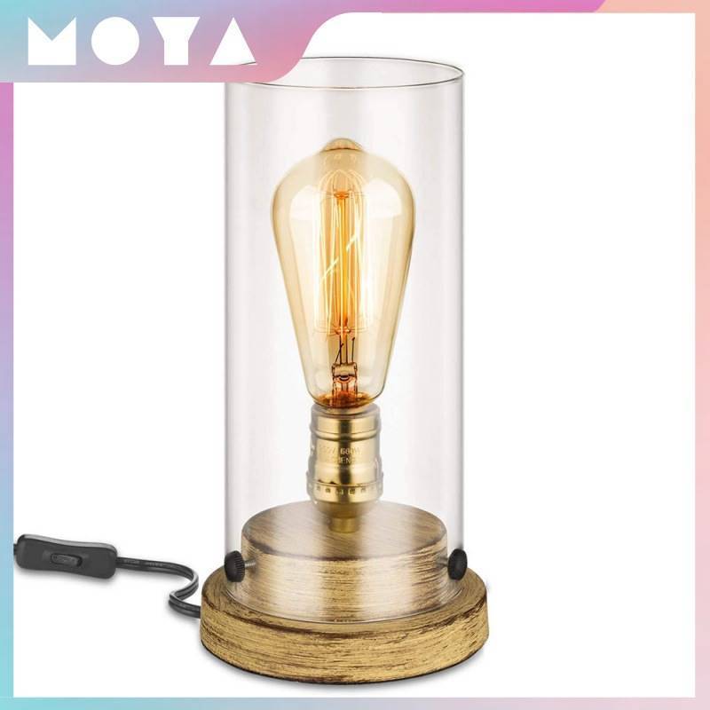 玻璃灯罩复古台灯 卧室床头台灯 梳妆台咖啡桌厨房办公室书柜台灯