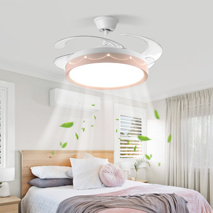 全光谱护眼风扇灯2025新款 卧室灯现代简约儿童房灯极简大气吊扇灯