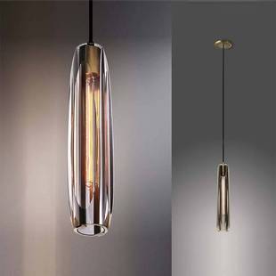 后现代轻奢水晶吊灯样板间卧室床头客厅餐厅吧台单头装 饰小吊灯