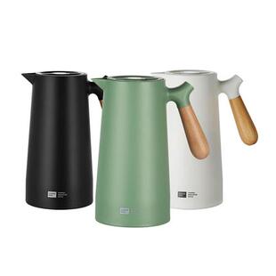 保温壶木韵1.0L玻璃内胆家用大容量暖水壶办公室热水壶 浅绿色