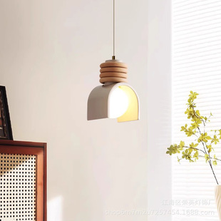 中古风卧室床头吊线灯美式 复古床头柜吊灯设计师民宿餐厅吧台灯具