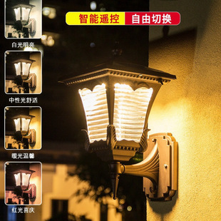 户外壁灯防水欧式 太阳能庭院灯别墅花园LED室外过道外墙大门口灯