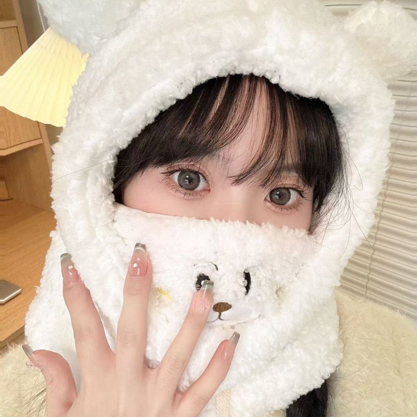 冬季一体围脖加厚新款小熊口罩帽子围巾骑车防风护耳保暖秋冬可爱,服饰配件/皮带/帽子/围巾,三件套,淘宝优惠券,粉丝福利购,淘宝优惠卷