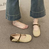 内增高低跟圆头软底单鞋 春季 0127z 2026新款 时尚 温柔勃肯鞋 女鞋