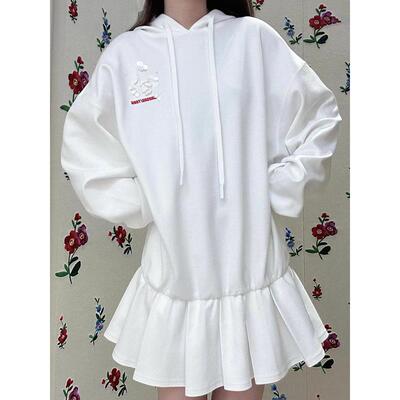 【zui高品质】shushu 虞书欣同款连帽长袖卫衣女宽松百搭卫衣裙子