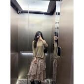 zui高品质 cello秋日不规则多裙摆半身裙sona设计感毛毛边半裙