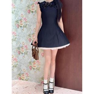 【zui高品质】shushu手工立体珠片小飞袖连衣裙SST亮片蓬蓬裙纱裙