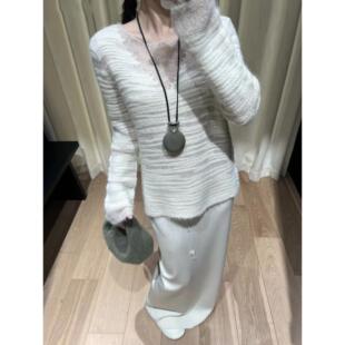 【zui高品质】swaying温柔风慵懒镂空针织衫羊毛保暖打底衫上衣女