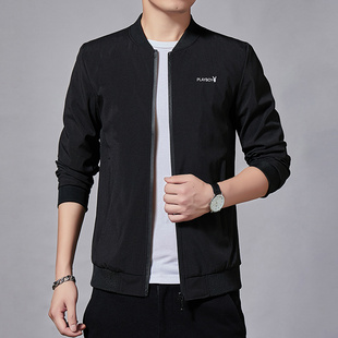 PLAYBOY/花花公子春秋新款男士夹克立领时尚外套商务休闲开衫上衣