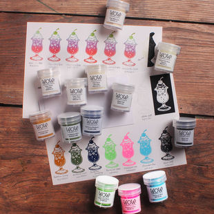 特殊效果功能性浮雕粉英国WOW进口立体荧夜光透明泡芙大地色凸粉